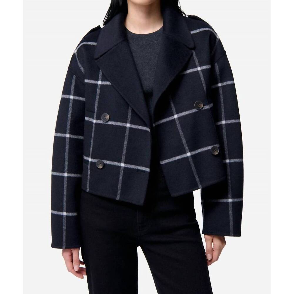 NEW VANESSABRUNO the beran jacket in noir/blanc